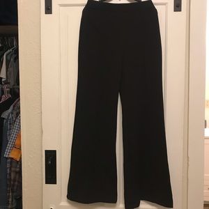 Black wide leg trousers